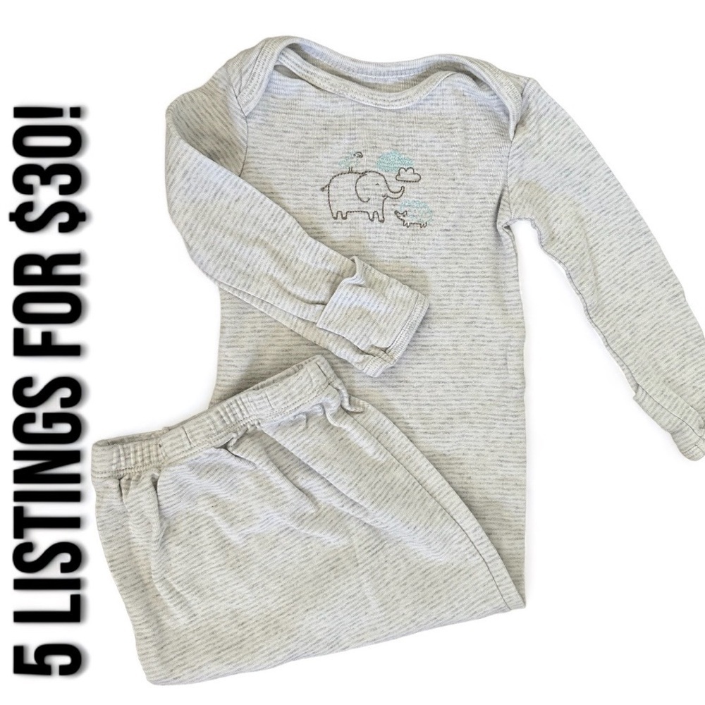 Carter’s 3 Months Baby Boy Gown Sleeper elephant print